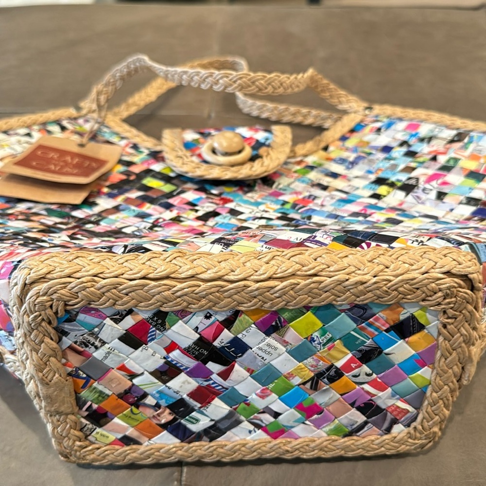 Hand Crafted Multicolored Candy Wrapper Bag by Ku… - image 9